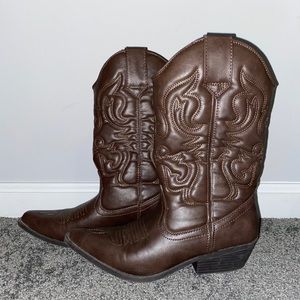 Brown Corale/ Cowgirl Boots